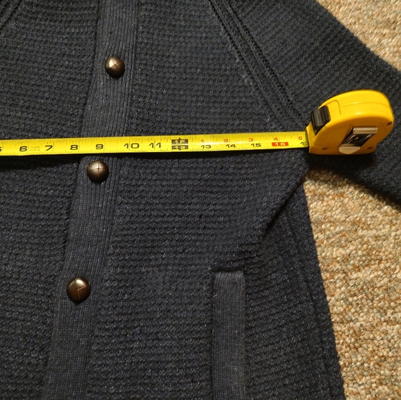 Banana Republic Men's Button up Sweater Small Navy Blue - Picture 10 of 12